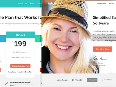 Hatchbuck web design website