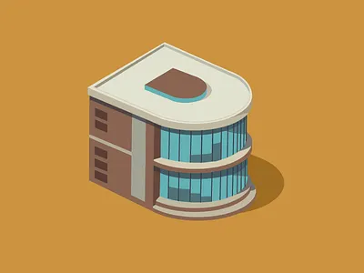 Alphabet D alphabet d architecture city commercial d isometric