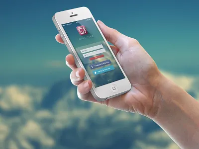 iOS App app application concept facebook interface invite ios mobile thanks ui ux web design