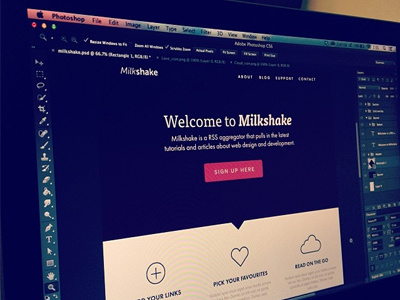 Milkshake Closer design development flat milkshake news rss webdesign