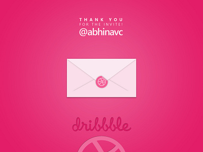 Excited! dribbble invite thankyou