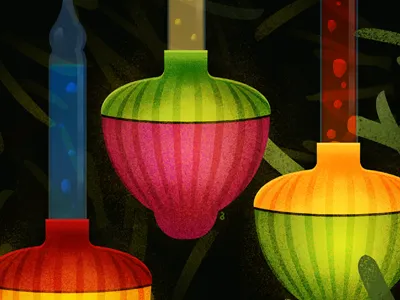Noma Bubble Lights bubble christmas illustration noma ornaments vector vintage xmas