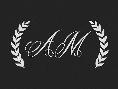 Aileen and Manik, Monogram a laurel m monogram save the date wedding