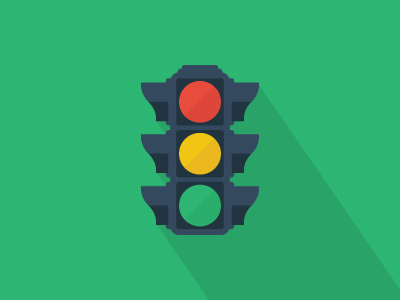 Traffic Light color flat fun traffic light