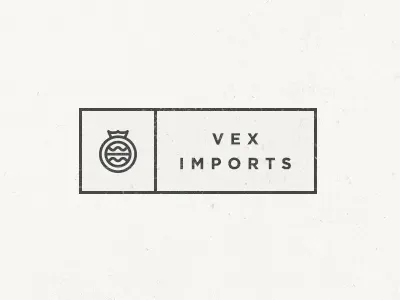 Vex Imports brand dark effects imports logo retro squares vex vintage