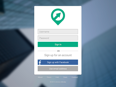 Sign-In Dialog Take Two account blue clean dialog emerald login minimal popup rebound register sign in white