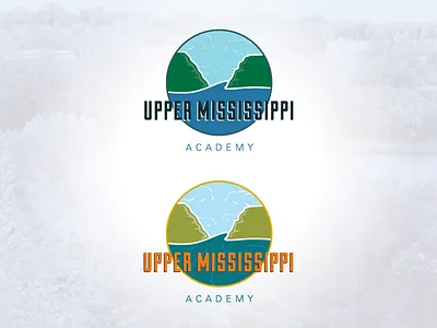 Upper Miss Academy Logo2 academy badge clockwork logo mississippi nature river river bluffs school school logo