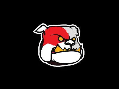 Bully animal black bull bully dog enrique gold illustration mad red stickers