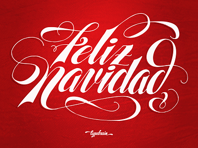 Feliz Navidad calligraphy christmas flourish lettering type typography