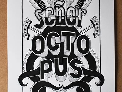 Tentacles illustration typography