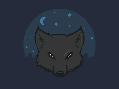 Prairie Wolf animal cartoon dog flat icon logo prairie sticker toon wolf