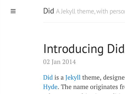 Did blue drawer gray jekyll pt sans pt serif theme white