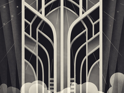 Deco art deco black and white illustration illustrator photoshop