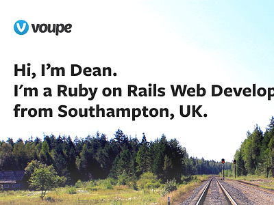 Voupe Website Sneak Peek freight sans landing logo logomark photo rails voupe website