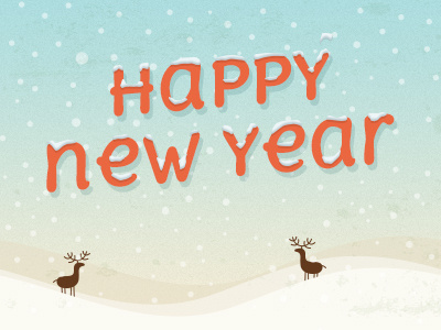 Happy New Year 2014 christmas happy newyear reindeer snow winter xmas