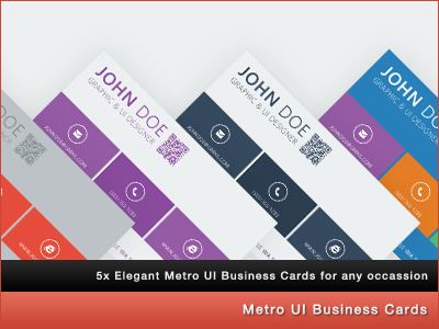 Metro UI Business Card x5 business card cmyk metro psd ui