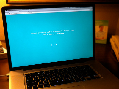 Personal landing page 5ccccc blue minimal ratio website