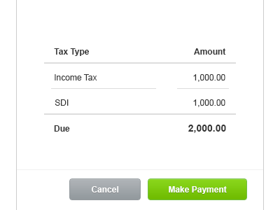 Make Payment accounting buttons numbers payments summary tables taxes xero