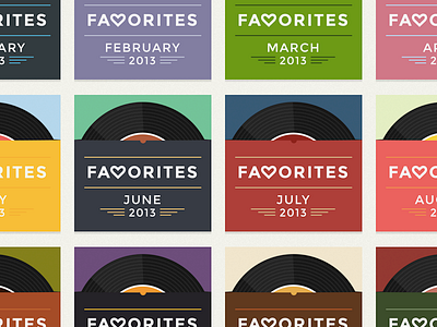 Rdio Playlist Art - 2013 Favorites cover art custom playlist art monthly montserrat playlist rdio record