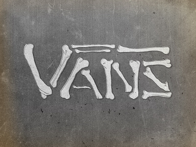 Vans Bones bones grunge hand made lettering logo logotype skate skateboarding type typo typography vans