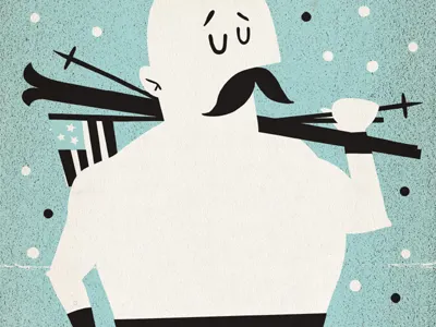 Olympian gig poster illustration illustrator music poster screenprint silkscreen winter olympics