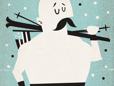 Olympian gig poster illustration illustrator music poster screenprint silkscreen winter olympics