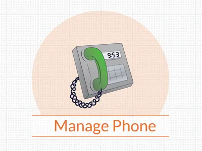 Tech Support: manage phone icon phone