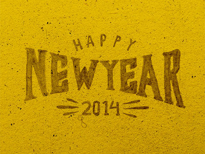 Happy New Year lettering type typography