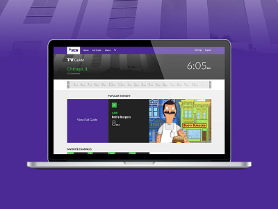 TV Guide Redesign Early Comp apple tv concept fun idea pet project rcn television tv tv guide web app wip