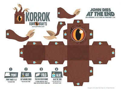 John Dies at the End Paper Craft film horror illustrator movie paper craft