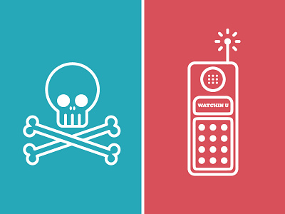 Government Scandal Icons bone bones cell phone humor icon illustration nsa skull surveillance tsa