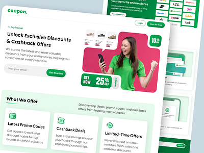 Landing Page for Shopping Reward Hunters branding cashback design discount homepage landing landing design landing page landing page design promo shopping shopping reward ui ui design user interface web web design web page website website design