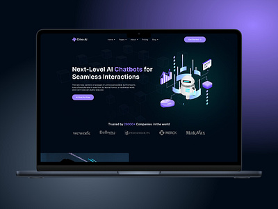Ai Chatbot Landing Page interaction design landing p landing page ui ui ux user experience web design