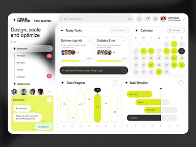 Project Management Dashboard Concept branding design designisjustform typography ui ux