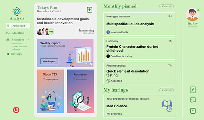 Project management dashboard | Business Analytics App dashboard