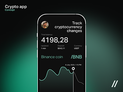 Сrypto Tracker Mobile iOS App android android app design app app design concept app design template dark theme dashboard dashboard design design finance finance app fintech fintech app design ios ios app design mobile mobile app online ui ux