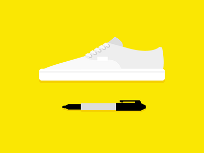 Vans + Sharpie flat gift illustration marker sharpie shoe vans