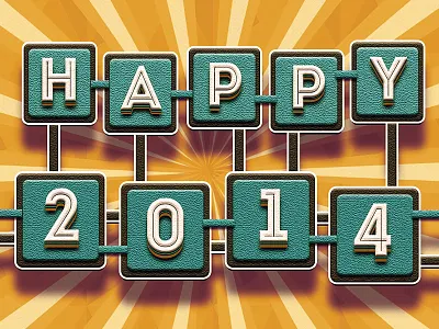 Happy New Year 2014 background free psd happy new year leather texture psd sunburst effect