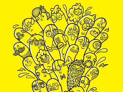 Doodle Option3 black doodle help wip yellow