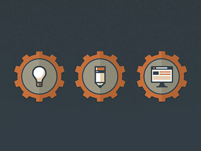 Industrial Icons design factory flat gear icon illustration minimal vector web