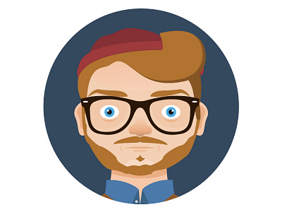 Flat Self Portrait flat design illustration self portrait