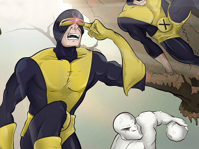 Classic X-men comic book comic con comics design hero illustration marvel photoshop super hero wacom x men