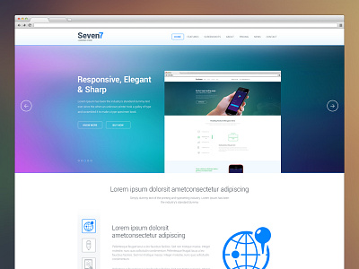 Seven7 Landing Page ios7 based design ios7 related design landing page landing page design psd landing page seven7 landing page