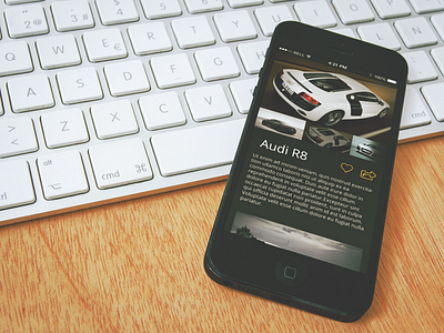 Audi Magazine Post Screen audi ios7 iphone mobile photoshop screen ui