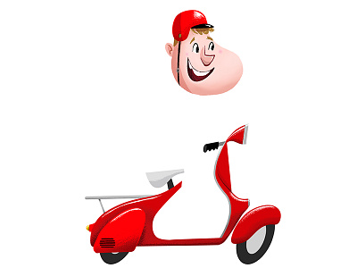 WIP Vrooooom big city freelancing professional illustrator relocating tim paul timpaulillustrations vespa