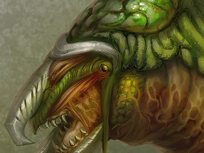 Worm Monster art concept design enemy game illustration monster photoshop worm