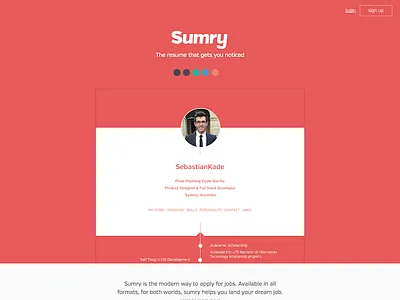 Sumry - The resume that gets you noticed animation fun resume sumry website