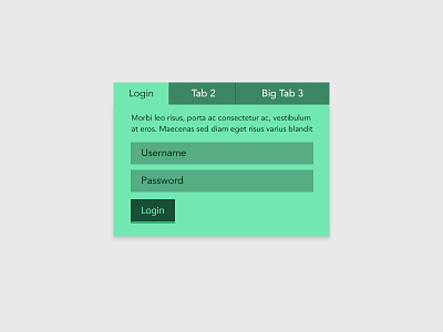 Login - Day 2 aqua flat free download freebie green icon tab ui