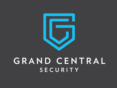 Grand Central Security Logo c g gc icon initials logo protection security shield