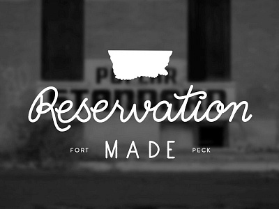 Reservation Made design hand lettering lettering native reservation rez script smoke signal dsgn